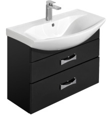 Тумба для умывальника Акватон Адель 80 подвесная, черный
