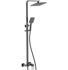 Душевая стойка с тропическим душем Iddis Bild BILBL1Fi06 со смесителем, черный