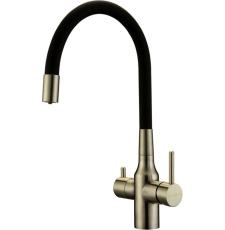 Смеситель для кухни Paulmark Salix Sa213419-BR с гибким изливом, под фильтр, бронза