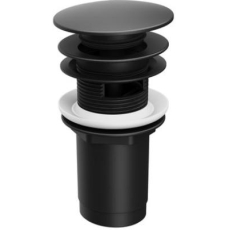 Донный клапан Ravak black ClickClack X01748 с переливом, черный матовый Донный клапан Ravak black ClickClack X01748 с переливом, черный матовый