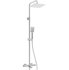 Душевая стойка Deante Therm NAC_F1HT с термостатом, браш. сталь