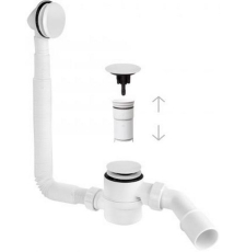 Сифон для ванны McAlpine MRB11-WH клик-клак, белый
