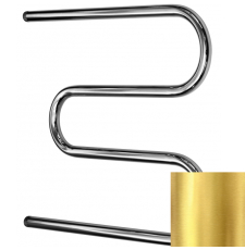 Полотенцесушитель Ростела М-образный 50x50 водяной, ДУ-25, боковое 1", золото