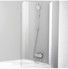 Душевая шторка на ванну Ravak Chrome CVSK1 ROSA 140/150 R 85x150, правая, белый