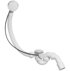 Сифон для ванны McAlpine MRB2W-PB клик-клак, белый