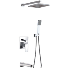 Встроенная душевая система Berges Nardis 3S 071005 со смесителем, хром сильвер
