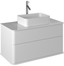Тумба с умывальником Briz Рим Т18-100 Джой подвесная, 2 ящ., бел.
