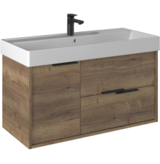 Тумба с умывальником Briz Тесо Т18-100 Вилис подвесная, 2 ящ., дуб веллингтон табак