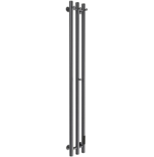 Полотенцесушитель Маргроид Ferrum Inaro СНШ 120×6×12 электрический, крючки 3+1 (3+3), графит