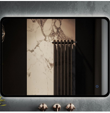 Зеркало Roxen Simon 80x70 с подсветкой, сенсор, диммер, черный