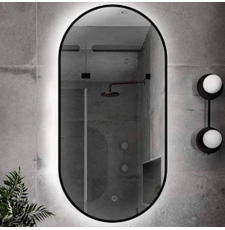 Зеркало Grado Vanta Led 45x90 с подсветкой, сенсор, диммер, холодный ореол, в раме УФ-печать, GDZ255