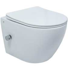 Унитаз с биде UnicoPureza Uno Rimless подвесной, с крышкой Slim Soft-close, белый глянцевый