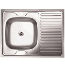 Мойка для кухни Kromrus EC-220M RUS 80x60 накладная, хром матовый Мойка для кухни Kromrus EC-220M RUS 80x60 накладная, хром матовый