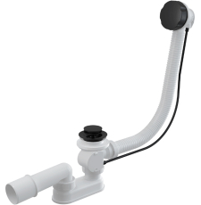Сифон для ванны Alca A55BLACK полуавтомат