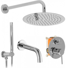 Встроенная душевая система Rea Lungo Chrome P6612 со смесителем, хром