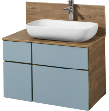 Тумба для умывальника Акватон Мишель 80 со столешницей, Дуб Руст/Фьорд