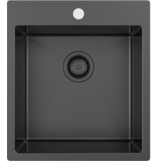 Мойка для кухни ZorG Premium ZRN PVD 45x50.5 врезная, Gunblack