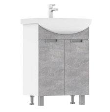 Тумба для умывальника Volna Vario Z 50.2D Рива напольная, 2 дв., бетон белый, tnVARIO.Z50.2D-09