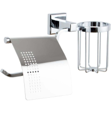 Держатель для туалетной бумаги Vivi Felice Eterno FL 1007-S с крышкой и держателем для освежителя, хром глянец