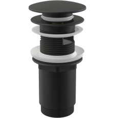 Донный клапан Alca A392BLACK, клик-клак, металл