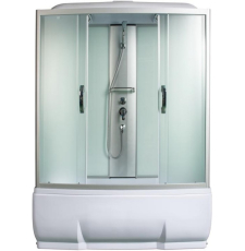 Душевая кабина River Nara 150x80 MT с ванной, мат.\бел.\хром мат. Душевая кабина River Nara 150x80 MT с ванной, мат.\бел.\хром мат.