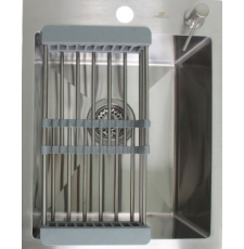 Мойка для кухни Wisent WS34050 40x50, врезная, с дозатором, коландером, сатин