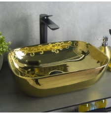 Раковина Gid Nc424 46 на столешницу, золото