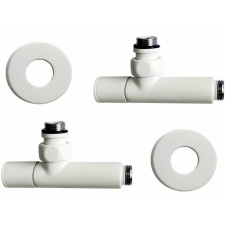 Угловой вентиль Ростела колпачковый 1/2"x1/2" ш/ш, белый Ral 9016 (пара)