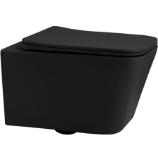 Унитаз Abber Rechteck AC1201MB подвесной, с крышкой микролифт, черный матовый