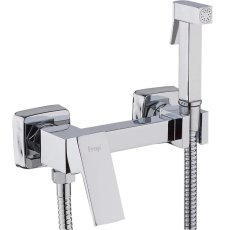 Смеситель с гигиеническим душем Frap F7504 настенный, хром
