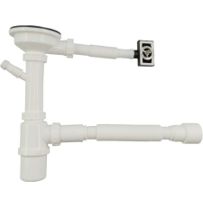 Сифон для кухонной мойки Wisent GER013 с переливом, хром