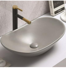 Раковина CeramaLux NC 7811AMH-5 61.5 на столешницу, светло-серый Раковина CeramaLux NC 7811AMH-5 61.5 на столешницу, светло-серый