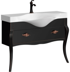 Тумба для умывальника Aqwella Clarberg Borgia 115, напольная, черный