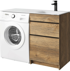 Тумба под стиральную машину Aqwella Terra 115 для умывальника, напольная, правая, дуб балтийский