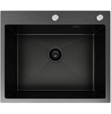 Мойка для кухни Axus 50x44, под столешницу, графит, LS-5044BD
