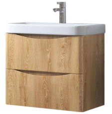 Тумба для умывальника Velvex Clay 60 подвесная, 2 ящ., дуб верона