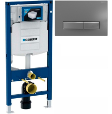 Инсталляция для унитаза Geberit Sigma UP320 111.309.NN.1 с кнопкой Burke Type 09, хром матовый