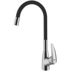 Смеситель для кухни Lemark Linara LM0415C-Black с гибким изливом, черный