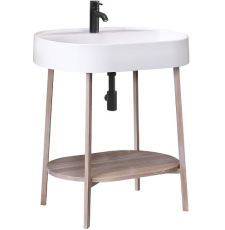 Тумба для умывальника Belux Эмилия Н 75, нат. массив ясеня с белой патиной 123