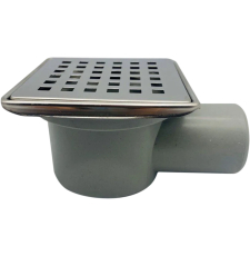 Трап для душа Valfex 15x15 VF.022.050K.150.01 горизонтальный, выпуск 50 мм, комбинированный, с окантовкой, хром