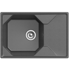 Кухонная мойка GranFest Unique GF-U-740L 74x50 врезная, графит