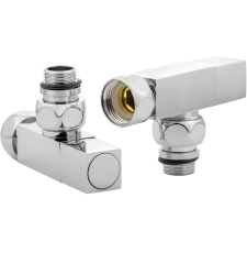 Вентиль угловой колпачковый квадратный гайка-штуцер  3/4''x1/2'' Gloss & Reiter, хром (пара)