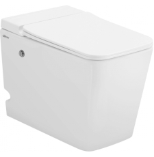 Унитаз приставной Abber Rechteck AC1213P, импульсный, с крышкой микролифт, горизонтальный выпуск