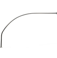 Карниз для ванной Triton 150x100 для шторки асимметричный, сталь, хром, GХ22081