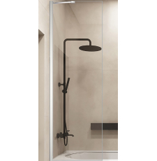 Душевая шторка на ванну Veconi PL-84 90x150, прозр.Easy Clean\хром