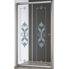 Душевая дверь Cezares Giubileo BF1 120x195, с рисунком, хром