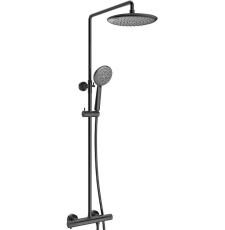 Душевая стойка Vincea Desire VSFS-1D0TGM с термостатом, вороненая сталь