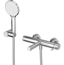 Смеситель для ванны Cezares Relax VD с лейкой, настенный, хром