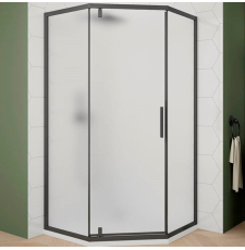 Душевая кабина Veconi Ottimo P10B 80x80, пят., матов. Easy Clean\черный