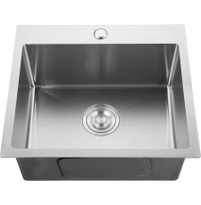 Мойка для кухни GranFest Metal GF-5045 50x45 врезная, с сифоном, нерж.сталь